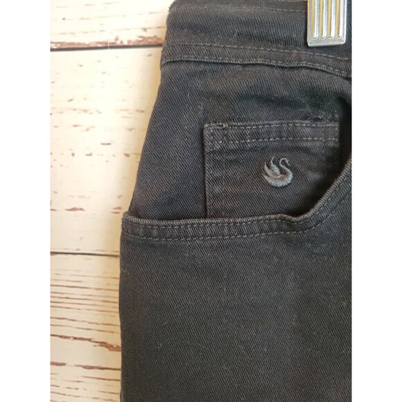 Gloria Vanderbilt Black Denim Straight Leg Mid Rise Faded Jeans Women's Size 10 - Picture 5 of 9